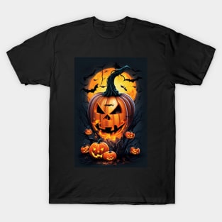 Pumpkins And Bats T-Shirt